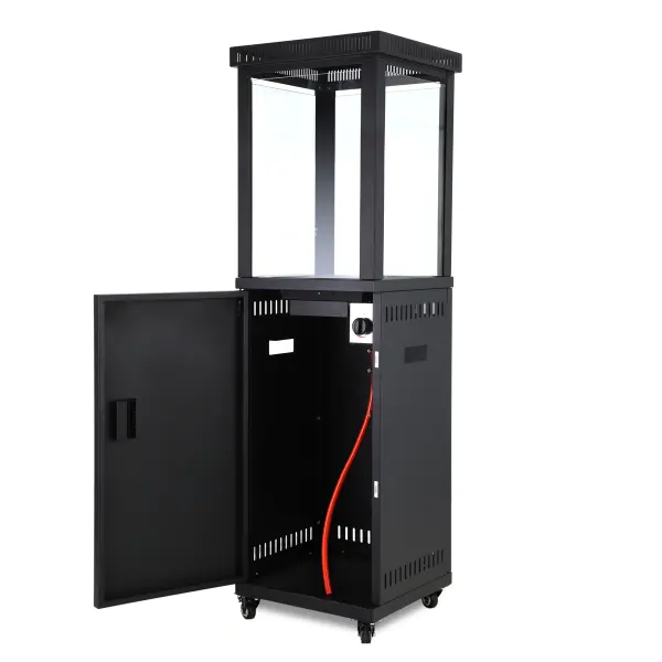 صوبة حدائق ألمنيوم أسود صالون مع عجل