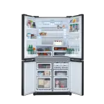 ثلاجة شارب560لتر 4 ابواب سيكوريت اسود