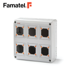 الأشعة فوق البنفسجية ABS الصناعية المقبس 6 وحدات IP65