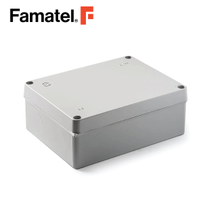 صندوق توصيل للأشعة فوق البنفسجية ABS مقاس 22x15x8.5 سم IP55 جوانب ومفصلات فارغة