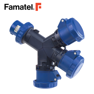 محول صناعي متعدد 3P+E+N 16A 400V IP67 3P+E+N / 3x(3P+E+N)
