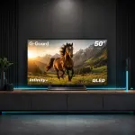 G-Guard 50" Infinity+ QLED 4K 144Hz Smart Google TV – GG-50 CQG INFINITY PLUS
