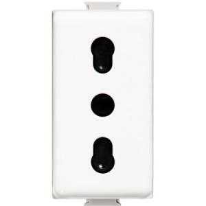 مقبس ايطالي قياسي 2P+T 10/16A مسافة مركزية 19 و 26 ملم - BT-AM5180