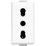 Socket Italian standard 2P+T 10/16A centre distance 19 and 26 mm - BT-AM5180