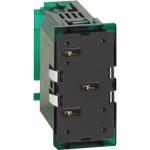 Connection module for the power supply of digital controls and actuators through electrified frame.