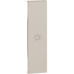 أغطية مضيئة مع رمز مفتاح Living Now ومفتاح ثنائي الاتجاه وزر ضغط - وحدة واحدة - رمل (KM01A)