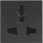 Multistandard socket 2P+E 5/6/10/13 A 250 Vac and 127 Vac (RG4139)