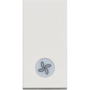One-way switch 1P 10 AX - 250 Vac - lightable - fan symbol (RW4001LR)