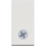 One-way switch 1P 10 AX - 250 Vac - lightable - fan symbol (RW4001LR)