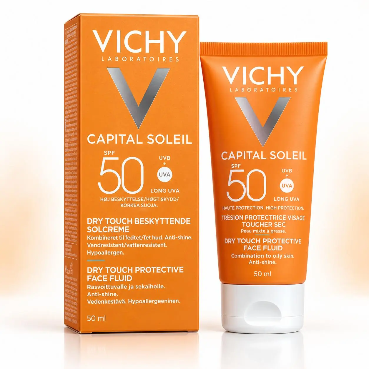 عرض فيشي كابيتال سولاي فلويد واقي للوجه بلمسة جافة SPF 50 حجم 50 مل