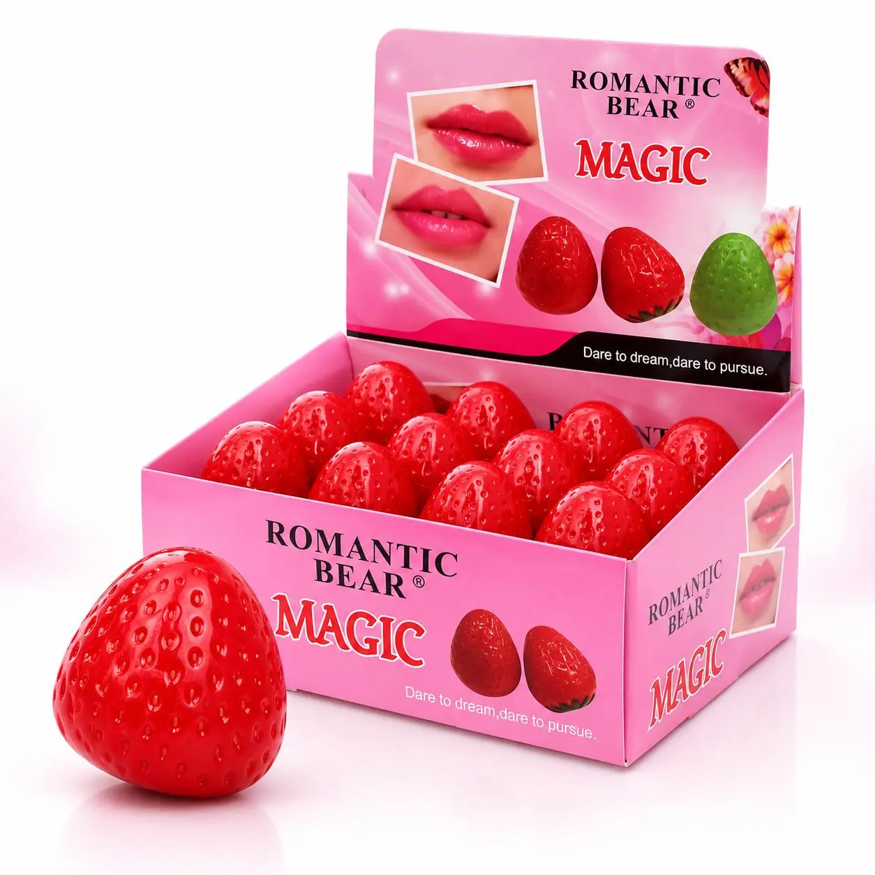 View Romantic Bear Magic Strawberry Lip Balm