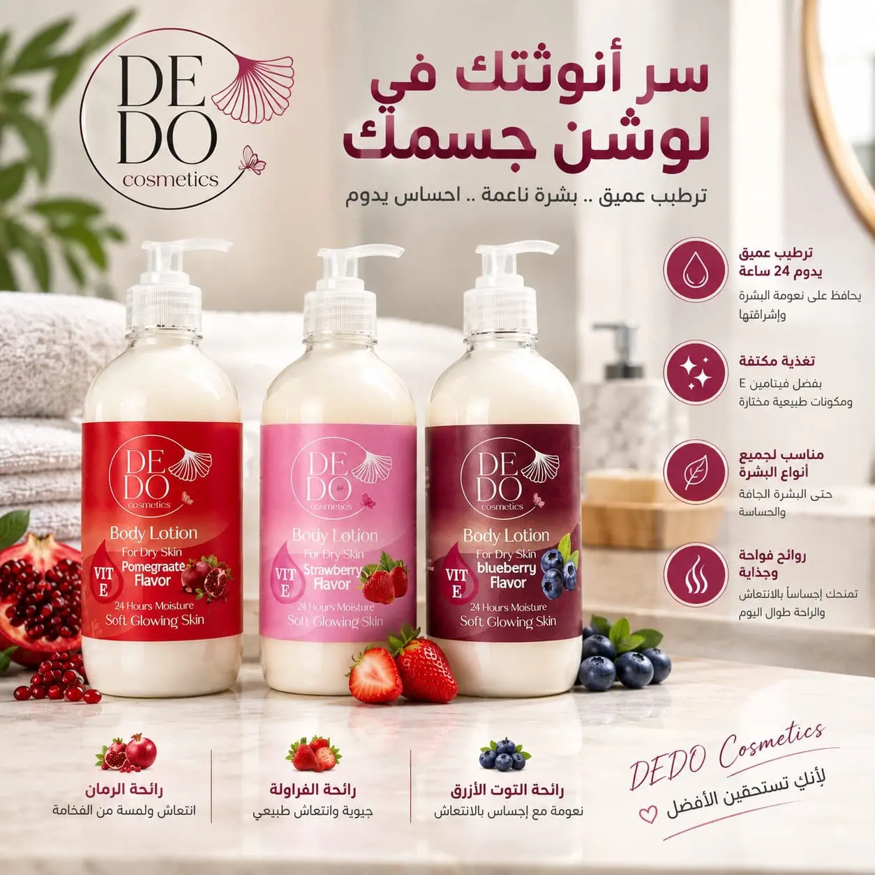 عرض لوشن جسم ديدو بنكهات متنوعة