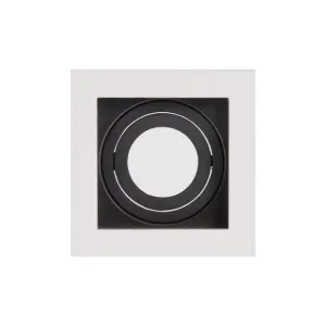 Adjustable Square Aluminum Downlight Frame 9x9cm White And Black