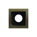 Adjustable Square Aluminum Downlight Frame 9x9cm Bronze