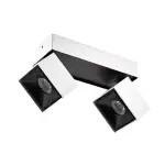 Double LED Adjustable Surface Mounted Square Lighting Cylinder 24W 4000K White Aluminum MZ-17-2