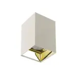 LED Surface Mounted Square Lighting Cylinder 12W 3000K White And Gold Aluminum