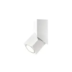 LED Adjustable Surface Mounted Round Lighting Cylinder White And Gold Aluminum With GU10 Lamp 6W 3000K MD25C