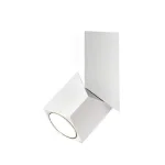 LED Adjustable Surface Mounted Square Lighting Cylinder 12W 3000K White And Gold Aluminum MD25