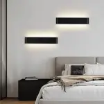 Black Steel Decorative Wall Light 10W CCT 60cm Backlight Touch And Dimmable TV60
