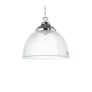 View Modern Pendant Light With Frosted Glass White 32cm E27