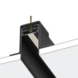 View Magnetic Track Recessed Rail 1 meter Black