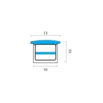 Silicone Profile Recessed W=10mm D=10mm , 1m/Unit