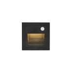Outdoor LED Step Light Recessed 3W 3000K 8.5x8.5cm With Motion Sensor MD2