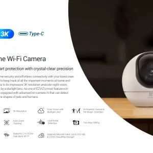 EZVIZ H6 3K Indoor Pan & Tilt Wi-Fi Camera
