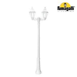 عمود إضاءة بأذرع مزدوجة للحديقة، RICU BISSO/RUT 2L 2x11W 250 cm Base E27 IP55 CCT