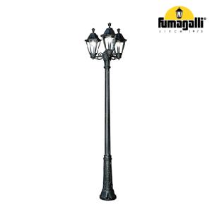 عمود إضاءة ثلاثي الأذرع للحديقة، RICU BISSO/RUT 3L 3x11W 250 cm Base E27 IP55 CCT.