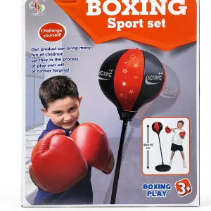 OUTENG Kids Boxing Sport Set with Adjustable Stand & Gloves 80–110cm – AT-502