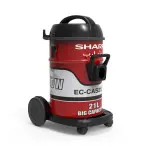 SHARP 2100W Barrel Vacuum Cleaner with 21L Dust Capacity 100% Copper Motor SMS Filter 8m Cable Red – EC-CA2121-Z