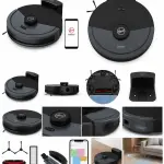 مكنسة هوفر HG4 Hydro روبوت مع مسح WiFi وملاحة 360° Laser تشغيل 120 دقيقة باللون Metallic Harbor Blue – HG430H 011