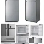 ثلاجة شارب 538 لتر بابين Top Freezer مع No Frost وJ-Tech Inverter وHybrid Cooling وPlasmacluster وتصنيف طاقة A++ بأبواب زجاجية فضية – SJ-GV69G-SL