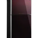 ثلاجة شارب بفريزر علوي 594 لتر مع No Frost وJ-Tech Inverter وHybrid Cooling وتصنيف طاقة A++ باب مارون أسود – SJ-GT760S-MB1