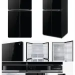 SHARP 560L French 4-Door No Frost Refrigerator with Inverter Plasmacluster A++ Energy Rating Black Glass – SJ-FH560-BK3