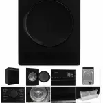 نشافة شارب كوندنسر 9 كجم قائمة بذاتها مع 15 برنامج باللون الأسود وتصنيف B – KD-FCS910DZ-B