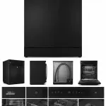 Hoover Freestanding Dishwasher 16 Place Settings 8 Programs 2 Baskets 2 Spray Arms A+++ Black – HF 6C4F0B