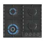 Gorenje 60cm Built-in Gas Hob with 4 Burners Wok Burner Cast Iron ProGrids Black – GW642AB