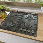 Gorenje 60cm Built-in Gas Hob with 4 Burners Wok Burner Cast Iron ProGrids Black – GW642AB