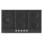 Gorenje 90cm Built-in Gas Hob with 5 Burners Wok Burner Cast Iron ProGrids Black – GW951MB