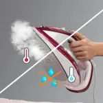 Gorenje 3000W Steam Iron with 350ml Water Tank Ceramic Soleplate SelfClean Red/White – SIH3000RBC