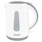 SHARP 1.7L Electric Kettle with 2200W Power 360° Cordless Base Boil-Dry Protection White/Grey – EK-JX17-W3