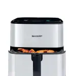 SHARP 1650W Air Fryer with 7L Capacity 8 Pre-Set Menus Touch Glass Control Panel Stainless Steel – KF-AF70RT-S3