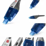 مكنسة هوفر Jive Wet & Dry يدوية لاسلكية بطارية 7.2V تشغيل 10 دقائق خزان 0.3 لتر باللون الأزرق الشفاف – HJ72WDLB 011
