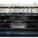 Glem Gas Specialista ST Professional 90cm Stainless Steel Freestanding Gas Cooker with 5 Burners 106L Oven Fan AirFryer Full Safety – ST9644RIFS AF