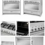 Glem Gas Magnifica 120×60cm Stainless Steel Freestanding Gas Cooker with 6 Burners 134L Multifunction Gas Oven Fan – MG626RI
