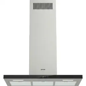 View Gorenje 90cm Island Hood with 4 Speeds Touch… IHT943E6XGB