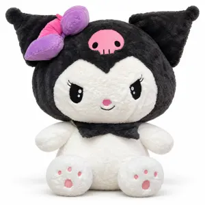 View Kuromi Style Plush with Purple Bow
