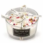 Decorative Glass Jar Candle with Ribbon